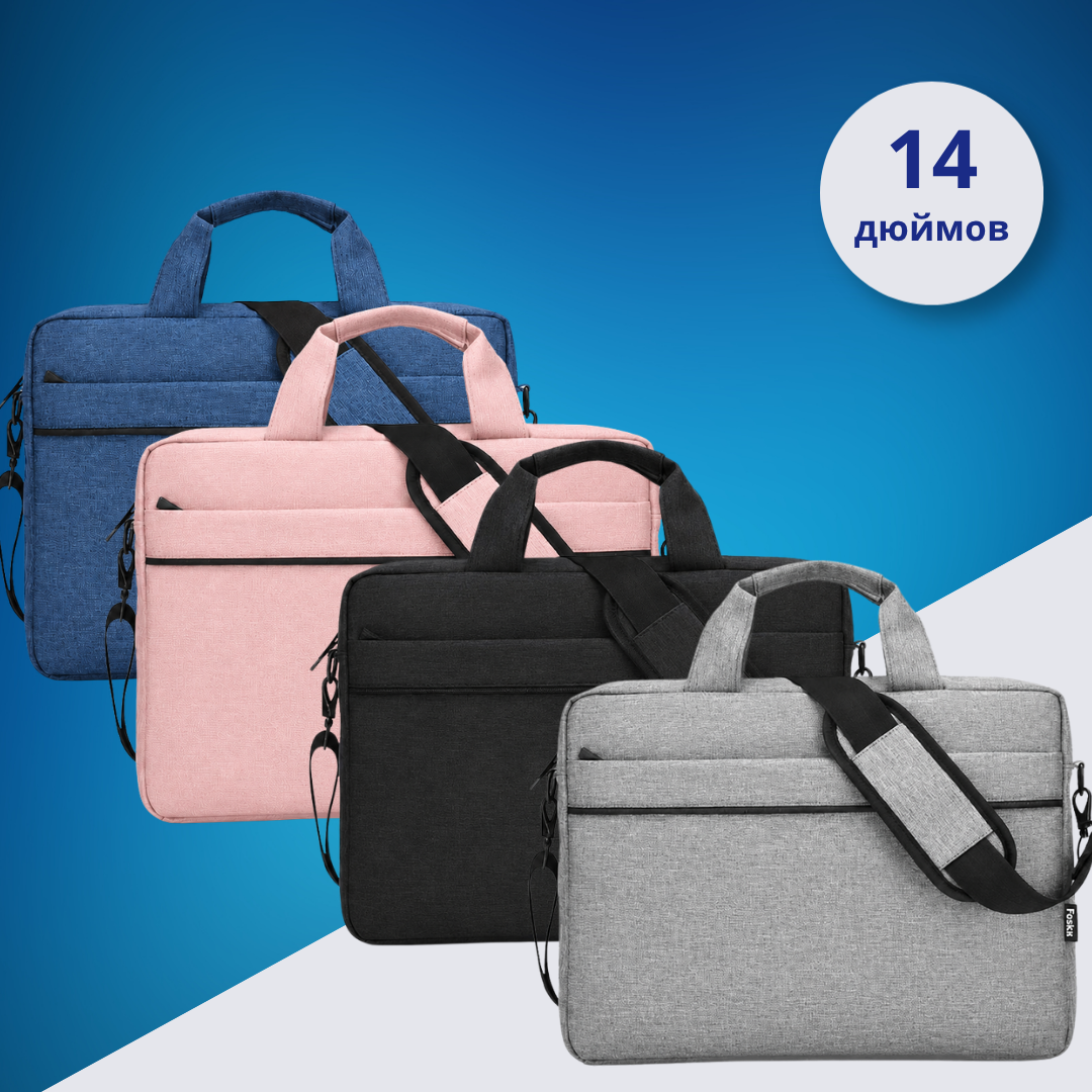 Сумка для ноутбука Foska 14 дюймов, 37 × 27 × 7 см, цвета микс
