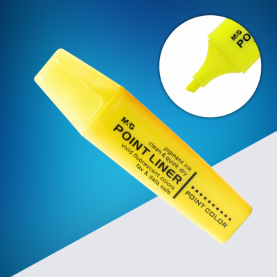 Маркер-текстовыделитель M&G Point Liner, жёлтый, ароматизированный
