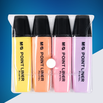 Маркеры-текстовыделители M&G Point Liner, пастельные, 4 цвета